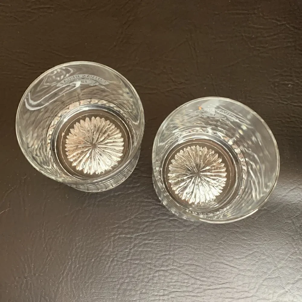 Chivas Regal Rocks Glass 12 Etching 10 Oz Each Scotch Whisky Bar Cocktail Set 2